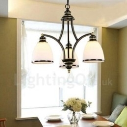 Candelabru metalic integrat Rustic Lodge cu 3 lumini
