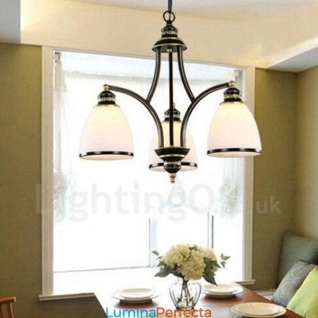 Candelabru metalic integrat Rustic Lodge cu 3 lumini Candelabru metalic integrat Rustic Lodge cu 3 lumini