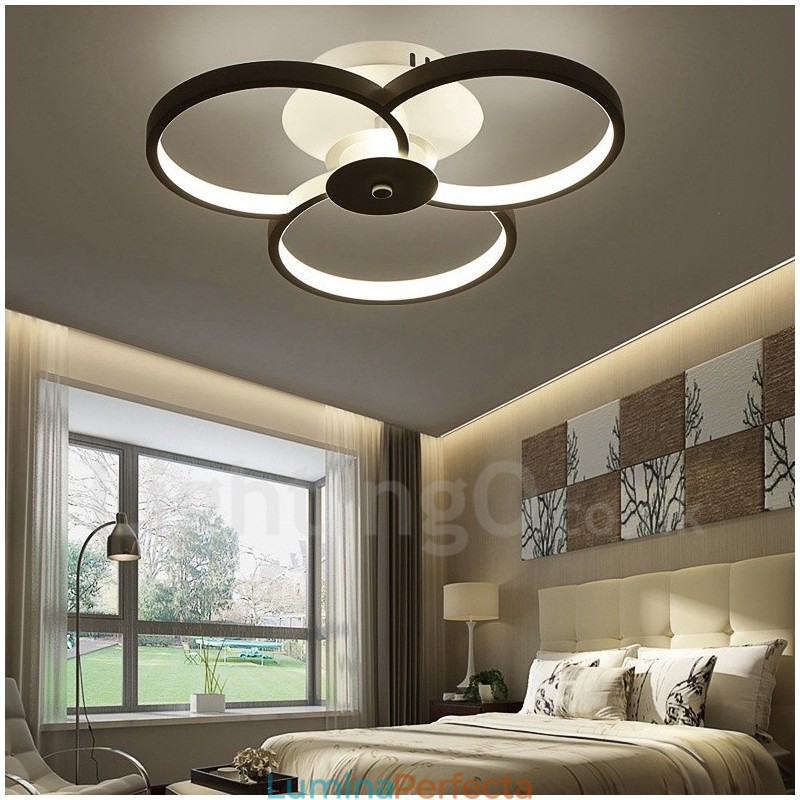 Candelabru metalic integrat modern contemporan cu 3 lumini