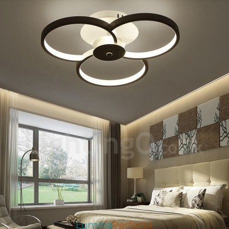 Candelabru metalic integrat modern contemporan cu 3 lumini Candelabru metalic integrat modern contemporan cu 3 lumini