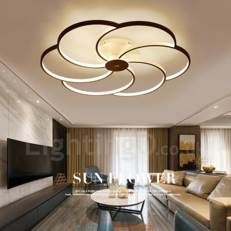 Candelabru metalic integrat modern contemporan cu 6 lumini Candelabru metalic integrat modern contemporan cu 6 lumini