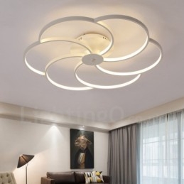 Candelabru metalic integrat modern contemporan cu 6 lumini