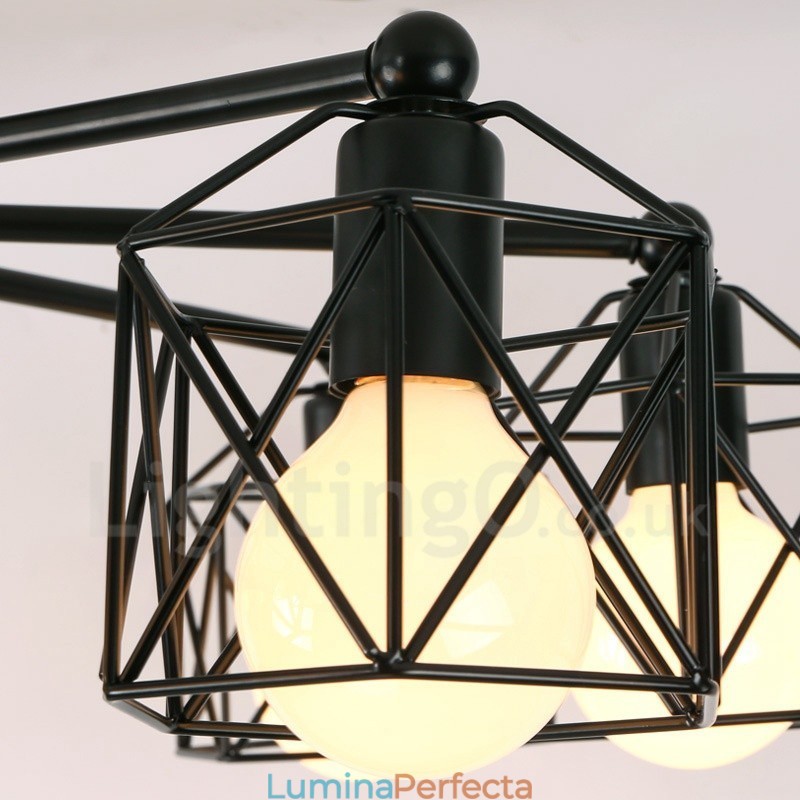 Candelabru Integrat Rustic Lodge cu 3 Lumini