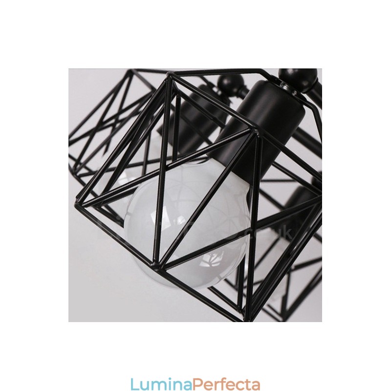 Candelabru Integrat Rustic Lodge cu 3 Lumini