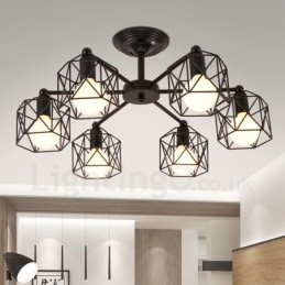 Candelabru integrat 6 Lumini Rustic Lodge