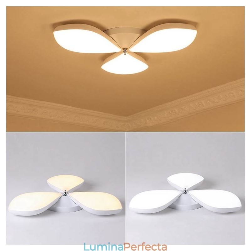 Lumină cu 3 lumini, modernă, contemporană, integrată, din metal