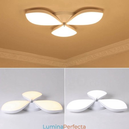 Lumină cu 3 lumini, modernă, contemporană, integrată, din metal