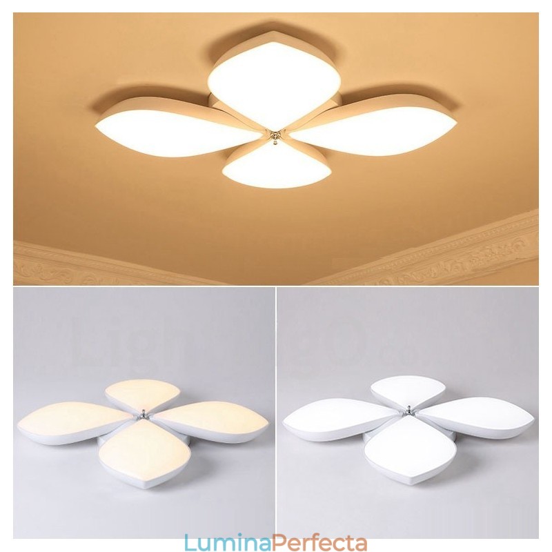 Lumină cu 4 lumini, modernă, contemporană, integrată, din metal