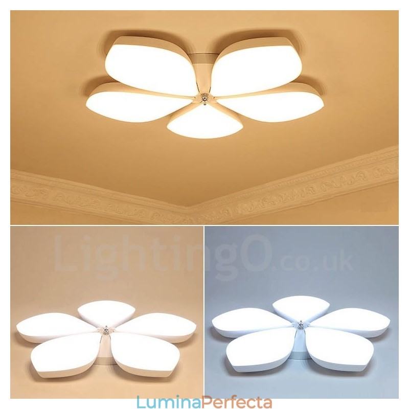 Lumină cu 5 lumini, modernă, contemporană, integrată, din metal