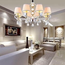 Candelabru din țesătură Lampă modernă minimalistă de calitate superioară cu 8 lumini