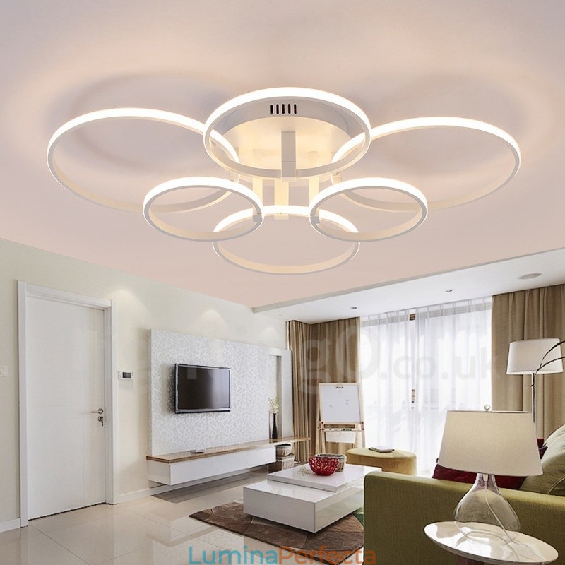 Lumină cu 6 lumini, modernă, contemporană, integrată din metal, cu montare încastrabilă