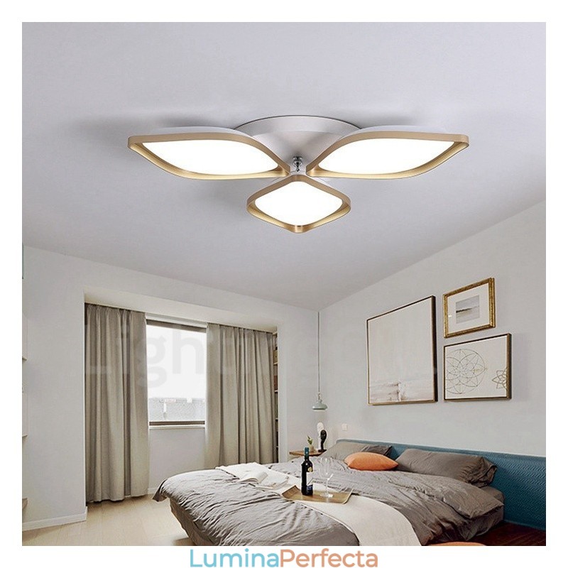 Lumină cu 3 lumini, modernă, contemporană, integrată, din metal