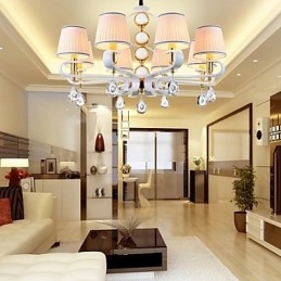 Candelabru din țesătură Lampă modernă minimalistă de calitate superioară cu 8 lumini