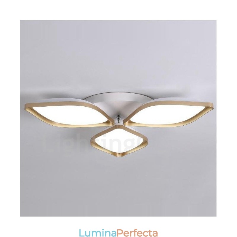 Lumină cu 3 lumini, modernă, contemporană, integrată, din metal