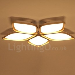 Lumină cu 5 lumini, modernă, contemporană, integrată, din metal