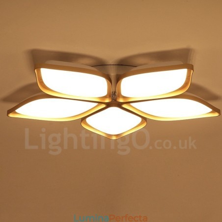 Lumină cu 5 lumini, modernă, contemporană, integrată, din metal Lumină cu 5 lumini, modernă, contemporană, integrată, din metal