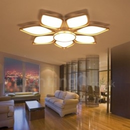 Lumină cu 8 lumini, modernă, contemporană, integrată, din metal