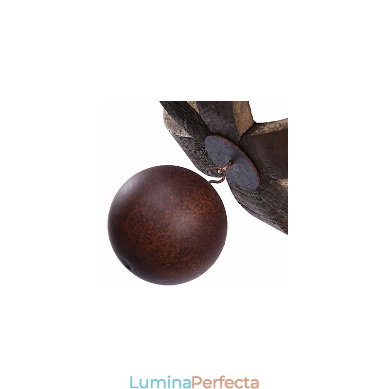 Candelabru vintage american rustic rustic din lemn Winerel candelabru Living and Lamp