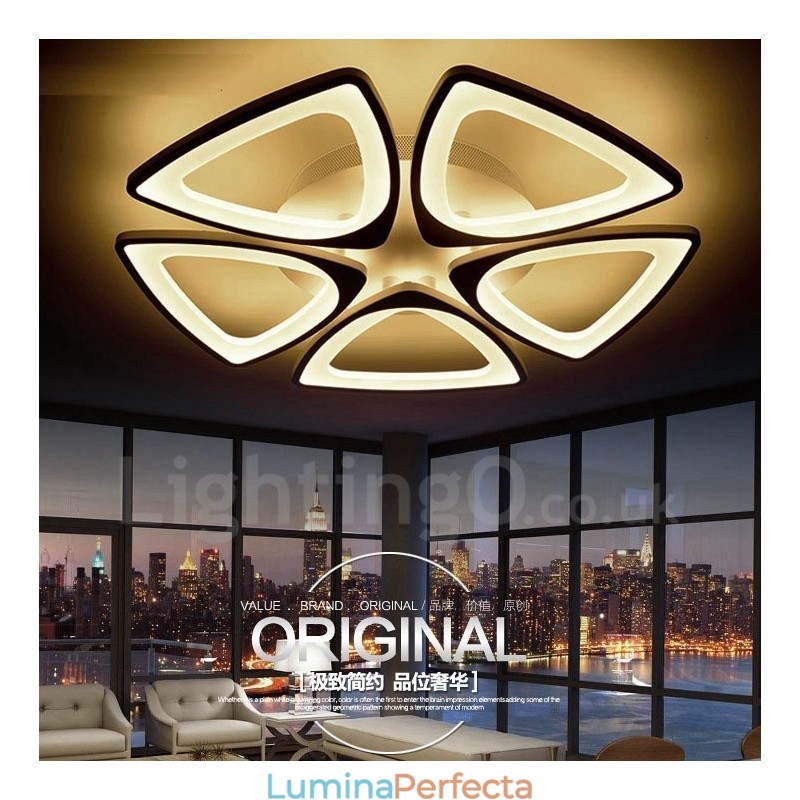 Lumină integrată modernă contemporană cu 5 lumini