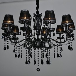 Candelabru Cristal Modern Contemporan Cristal 10 Lumini Metal