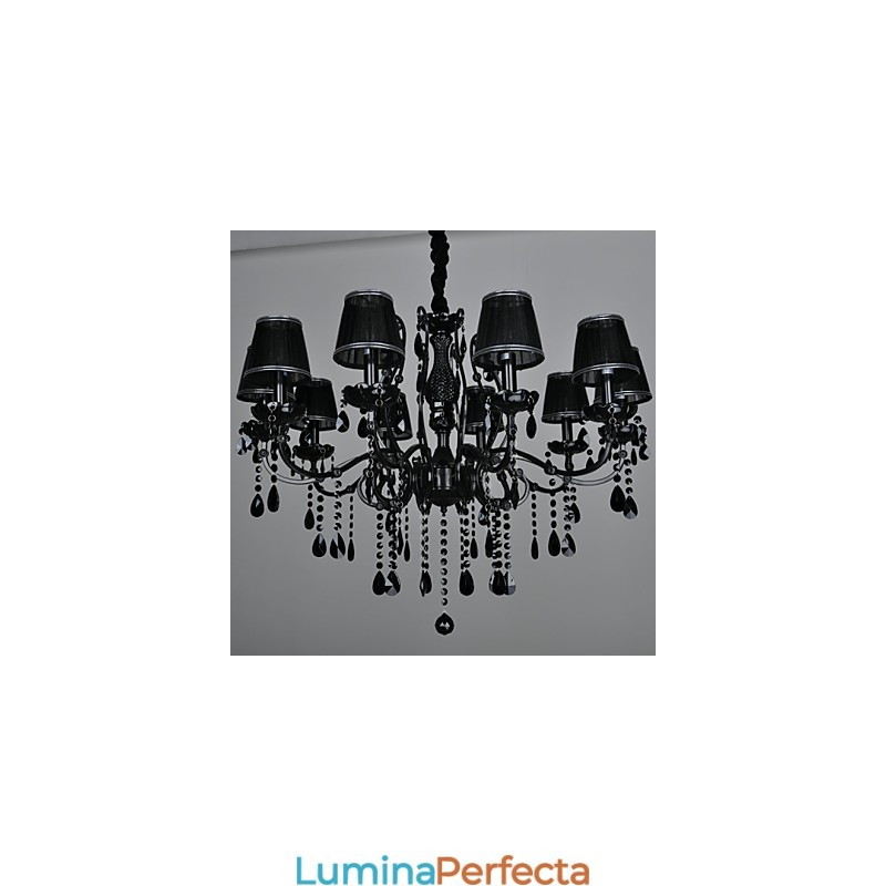 Candelabru Cristal Modern Contemporan Cristal 10 Lumini Metal