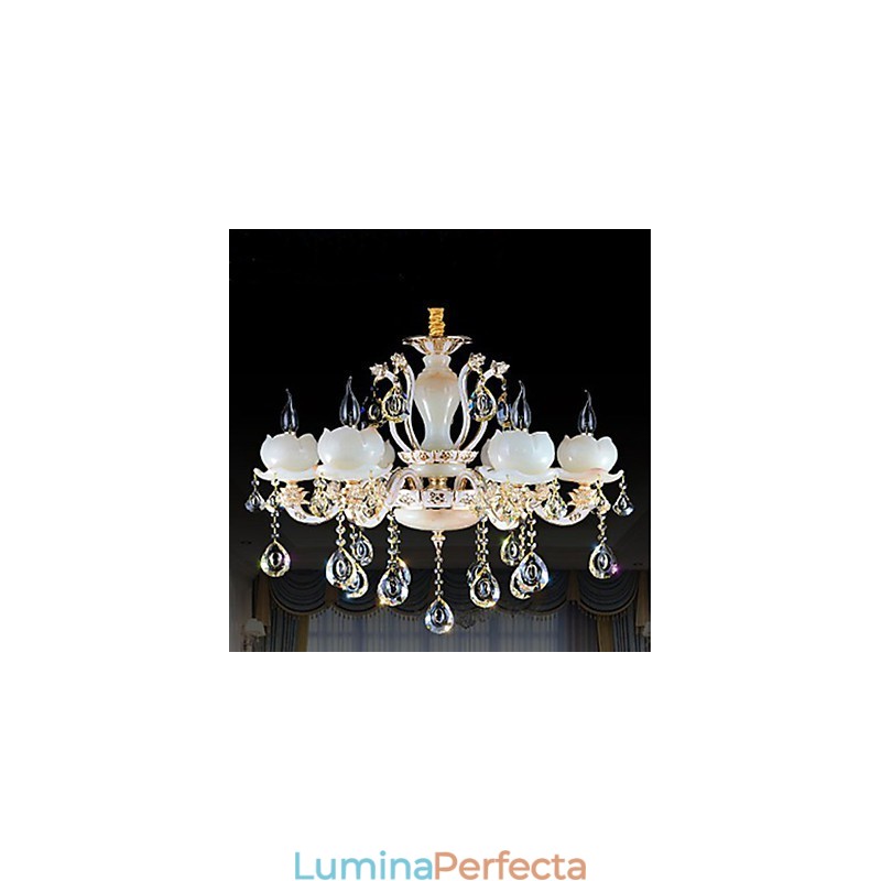 Pandantiv din cristal de jad din aliaj de zinc în stil european de lux