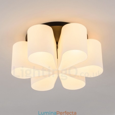 Lumină integrată Rustic Lodge cu 6 lumini Lumină integrată Rustic Lodge cu 6 lumini