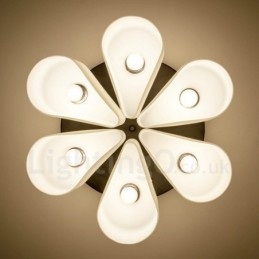 Lumină integrată Rustic Lodge cu 6 lumini