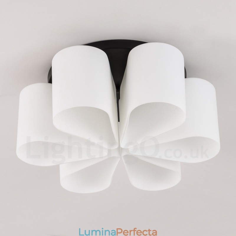 Lumină integrată Rustic Lodge cu 6 lumini