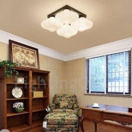 Lumină integrată Rustic Lodge cu 4 lumini