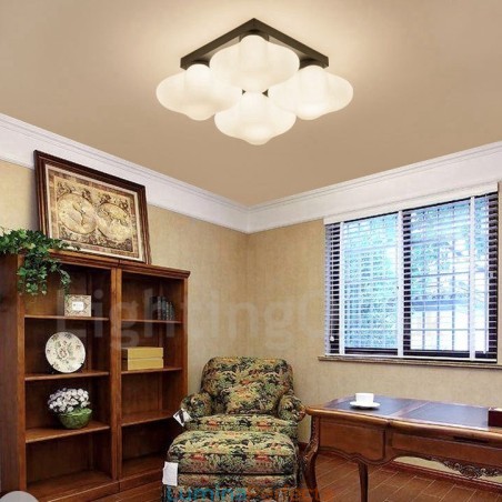 Lumină integrată Rustic Lodge cu 4 lumini Lumină integrată Rustic Lodge cu 4 lumini