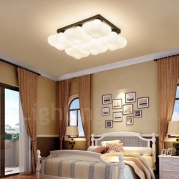 Lumină integrată Rustic Lodge cu 6 lumini