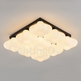 Lumină integrată Rustic Lodge cu 9 lumini
