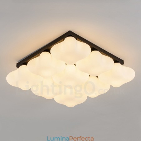 Lumină integrată Rustic Lodge cu 9 lumini Lumină integrată Rustic Lodge cu 9 lumini