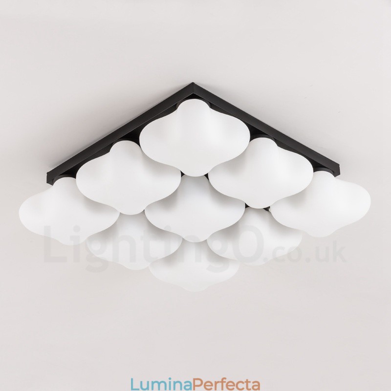 Lumină integrată Rustic Lodge cu 9 lumini