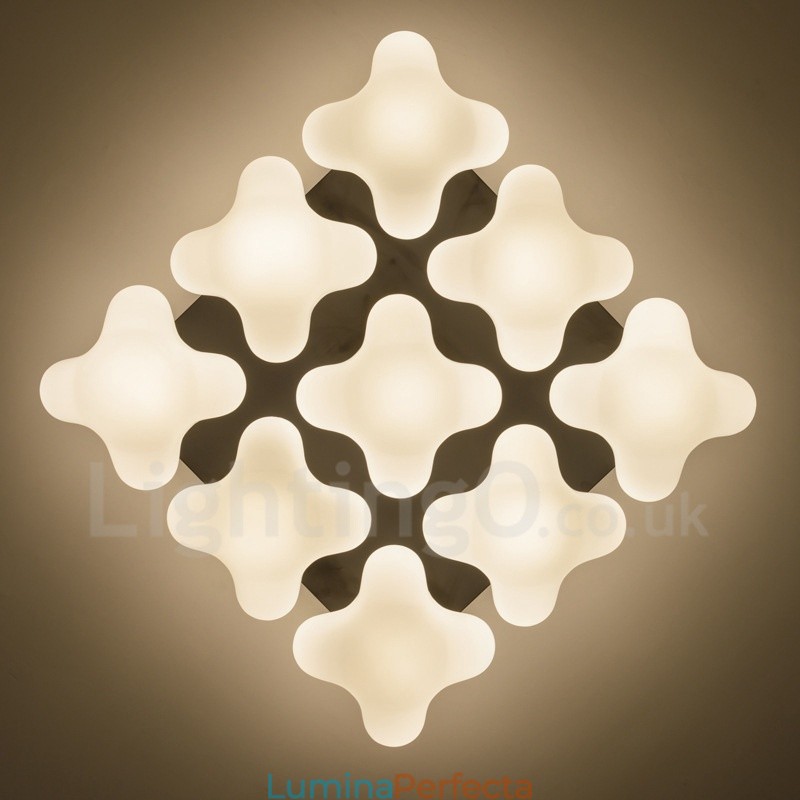 Lumină integrată Rustic Lodge cu 9 lumini