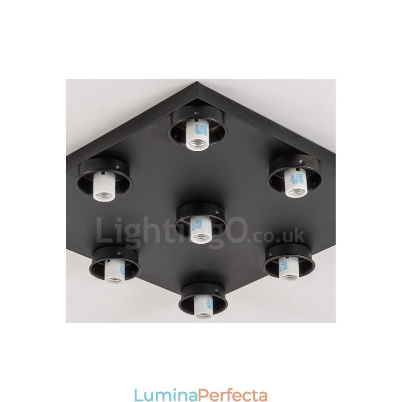 Lumină integrată Rustic Lodge cu 9 lumini