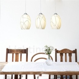 Lampă suspendată din metal, modernă, integrată, cu 3 lumini