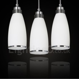 Lampă suspendată din metal, modernă, integrată, cu 3 lumini
