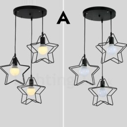 Lampă suspendată integrată modernă și contemporană cu 3 lumini