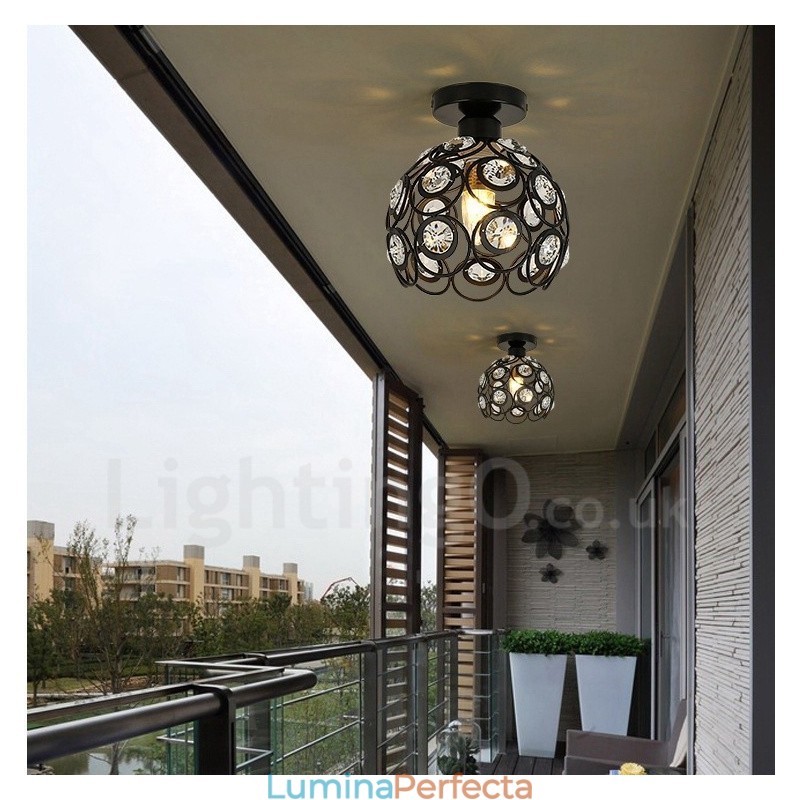 Lampă suspendată integrată Rustic Lodge cu 1 lumină