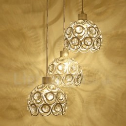 Lumină suspendată integrată Rustic Lodge cu 3 lumini