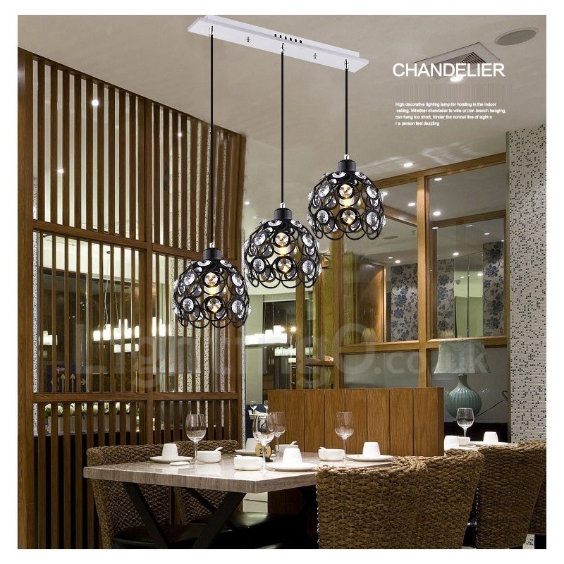 Lumină suspendată integrată Rustic Lodge cu 3 lumini
