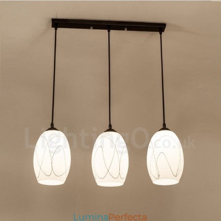 Lampă suspendată metalică integrată Rustic Lodge cu 3 lumini Lampă suspendată metalică integrată Rustic Lodge cu 3 lumini