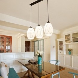 Lampă suspendată metalică integrată Rustic Lodge cu 3 lumini