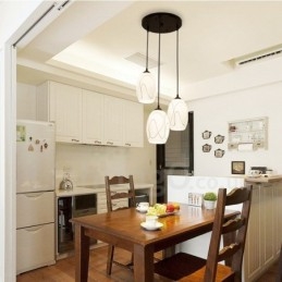 Lampă suspendată metalică integrată Rustic Lodge cu 3 lumini