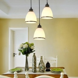 Lampă suspendată metalică integrată Rustic Lodge cu 3 lumini