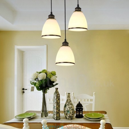 Lampă suspendată metalică integrată Rustic Lodge cu 3 lumini Lampă suspendată metalică integrată Rustic Lodge cu 3 lumini
