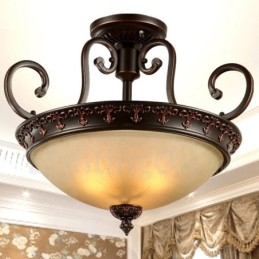 Lumină unică Rustic Lodge Lumină integrată metalică cu montare încasată