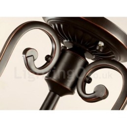 Lumină unică Rustic Lodge Lumină integrată metalică cu montare încasată